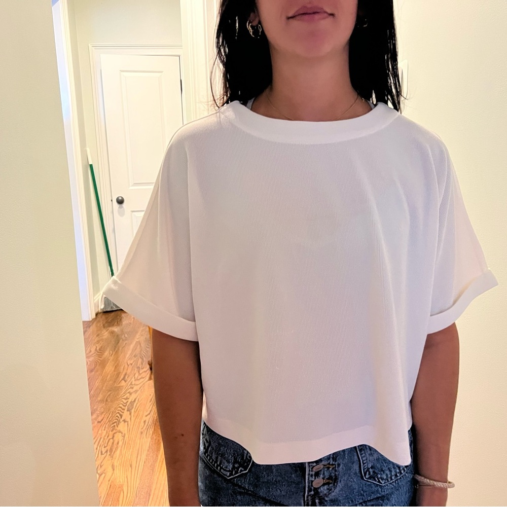 ADRIANNA PAPELL WHITE BLOUSE
